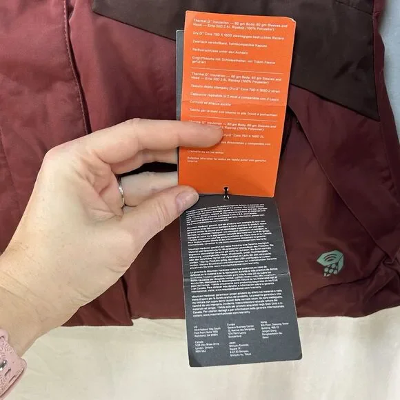 Mountain Hardwear Women's XS Barnsie Winter Ski Snow Jacket NEW Maroon MRSP $285 - Picture 5 of 16